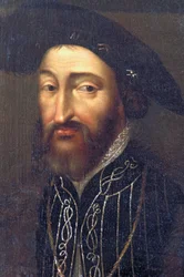 Indre & Loire N* 212 - Kasteel de Plessis-les-Tours - Portret van François I - Franse school van de 17e eeuw